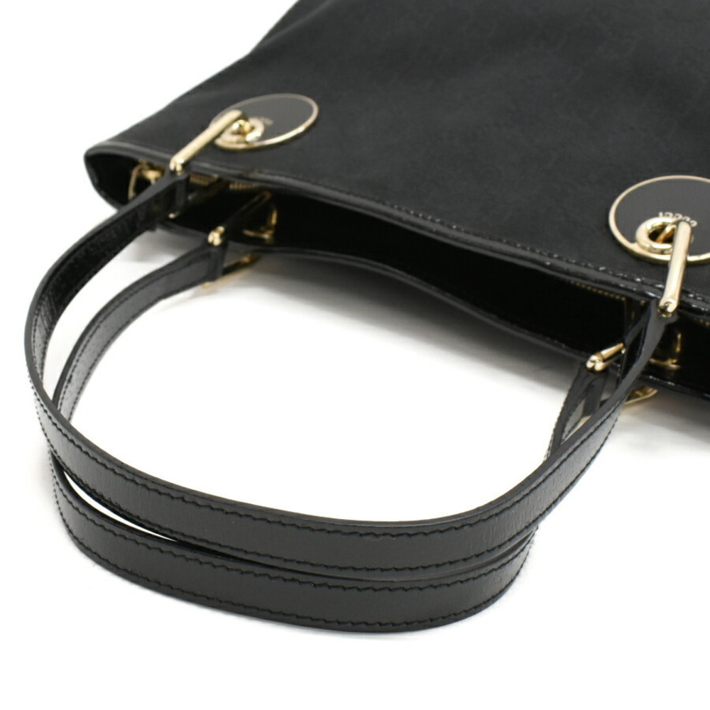 Gucci Eclipse Black Shoulder Tote Bag GG Canvas Jacquard Leather - Picture 7 of 9